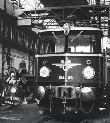 Letzte Lokomotive / Foto: Bezirksmuseum Floridsdorf Tf_Lokomotivfabrik_letzte_Lokomotive_BM21