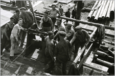 Bau der Reichsbrücke / Foto: ÖGB-Archiv, Zvacek TF_Bau_Reichsbruecke_1932_OEGB_Archiv