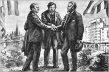 Reumann, Adler und Hanusch / Foto: VGA SDAP_Gruendungsvaeter_VGA