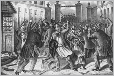 März 1848, Kämpfe an der Mariahilfer Linie / Foto: VGA TF_Arbeiterdemonstration_1848_Maerz_Mariahilferlinie_VGA7