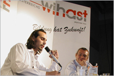 Veranstaltung mit Gusenbauer / Foto: WIHAST TF_Gusi_bei_Veranstaltung_WIHAST